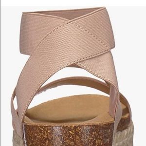 Steve Madden Kimmie Espadrille Blush Platform Sandals (size 8)